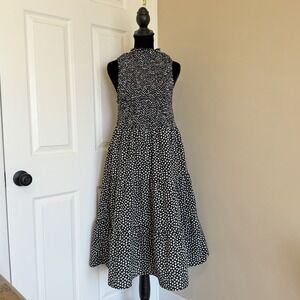 SHEIN Women's Midi Summer Dress Black And White Polka Dots XL Flirty Breezy Cute